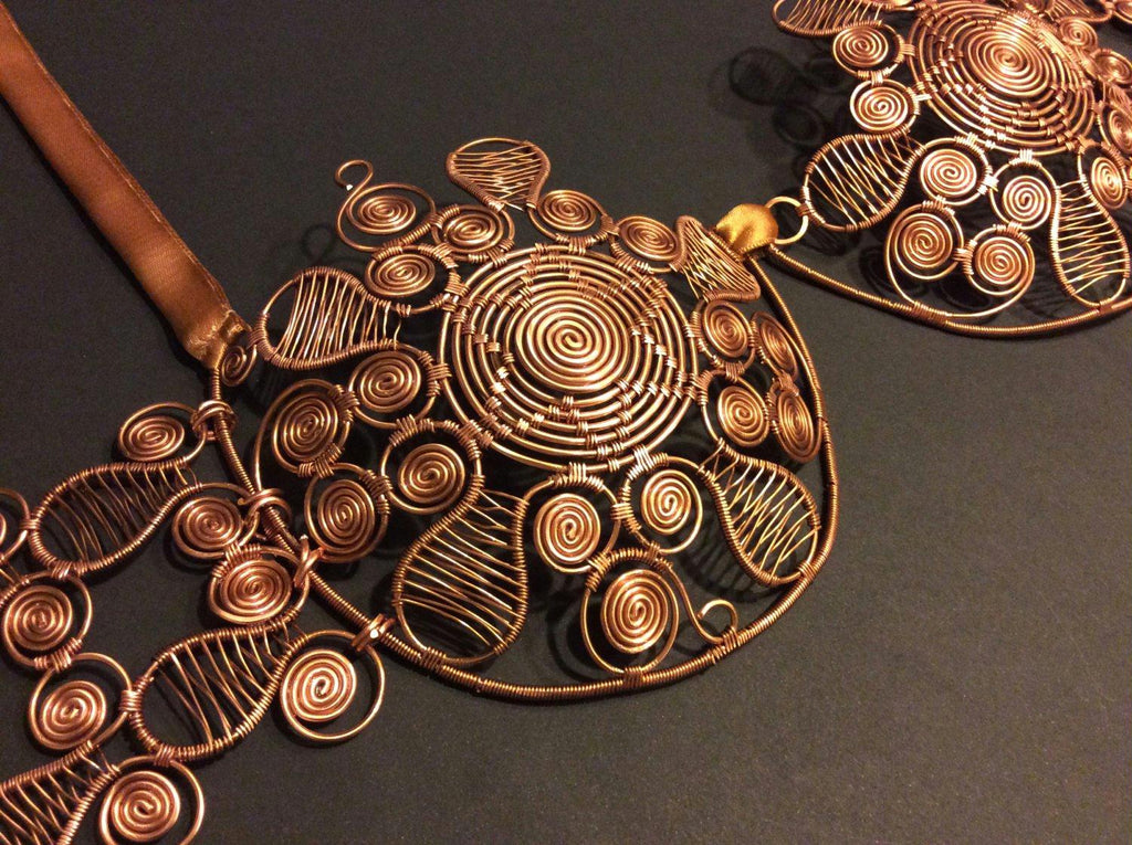 Handmade Metal Bra, Wire Wrapped Metal Goddess Bra