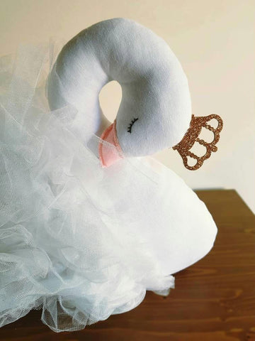 Handmade Big Swan Doll stuffed swan plush Nursery decor Wedding decor