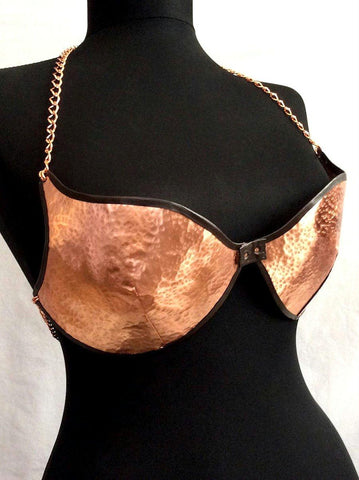 Handmade Hammered Metal Bra, Goddess Bra