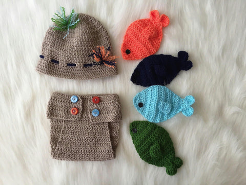 Handmade Fisherman Baby Costume, Photo Prop