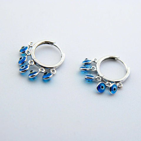 Handmade Evil Eye Chandelier Earrings